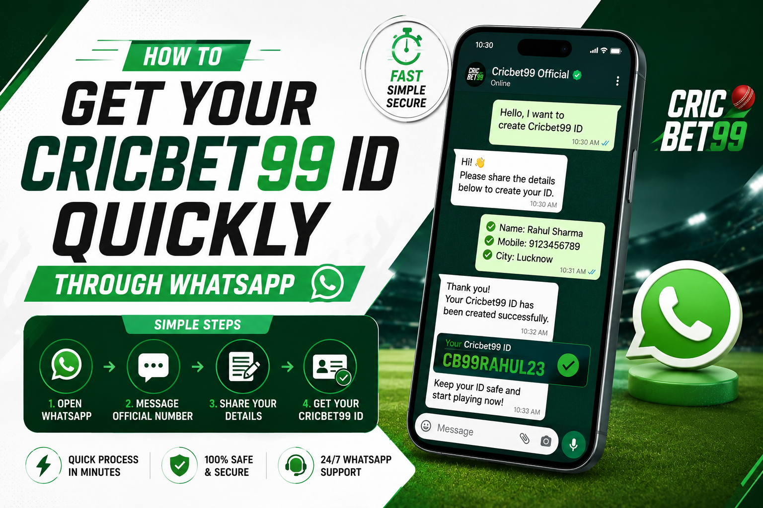 How to Get Your Cricbet99 ID Quickly Through WhatsApp